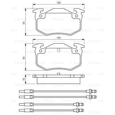 Arka Fren Balatasi Clio I (91 98) R19 (88 92) BOSCH 0986494417