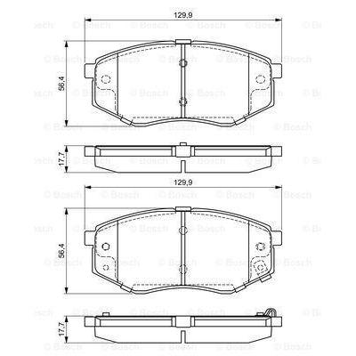 Fren Balatasi On Hyundai Ix20 10-> Soul Ii 14-> BOSCH 0986494804