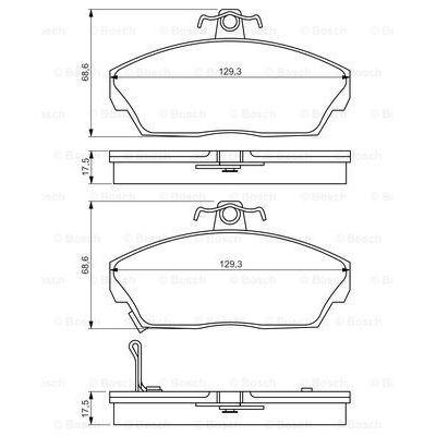 Fren Balatasi On Honda Civic 2001-2006 Euro Civic 1996-1999 Rover 1996-2000 Tata Telcoline BOSCH 0986424811