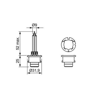 Xenon Ampul D4S 42V 35W 4300K BOSCH 1987302906