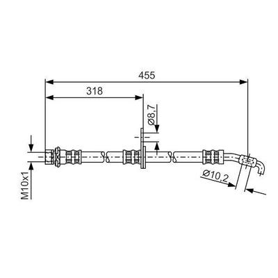 On Fren Hortumu Sag - Sol Toyota Corolla Ae100 - 101 - 111 92>01 BOSCH 1987476255