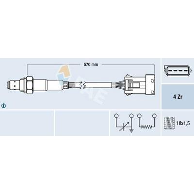 Oksijen Sensoru B56 Laguna I Safrane Espace FAE 77340