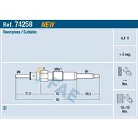 Kizdirma Bujisi Opel Antara 06> Chevrolet Captiva 06> Cruze 09> Lacetti 07> Nubira 05> 2.0 D FAE 74258