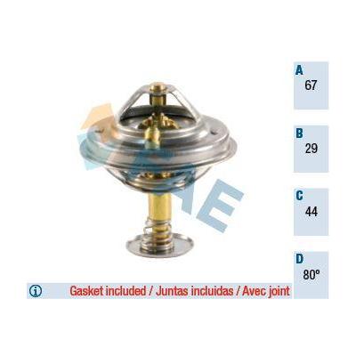 Termostat 80°C (M116, M117, M119) W124 93>95 W126 85>91 W140 91>98 R129 92>01 FAE 5307880