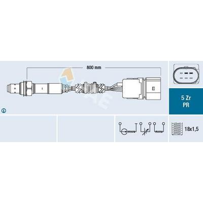 Oksijen Sensoru Lambda Sondasi Katalitik Konvertor Oncesi Caddy 04>15 Touran 03>10 Bsf Chga FAE 75043