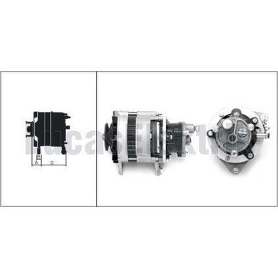 Alternator A127 12V 55A Bmc Levent V P (Bilezikli) LUCAS 619 201 62