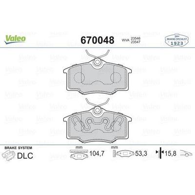 On Fren Balatasi Opel Corsa B 99>03 VALEO 670415