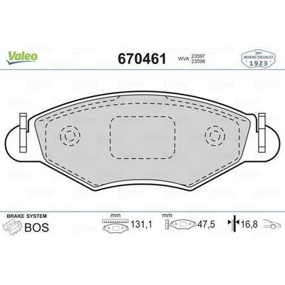 On Fren Balatasi P206 1 4Hdi 01>P206 1 1 / 1 4 / 1 6 / 1 9 98> P306 1 4 / 1 6 97>Kangoo 1 9D ( Çeli̇k Segmanli ) VALEO 670054