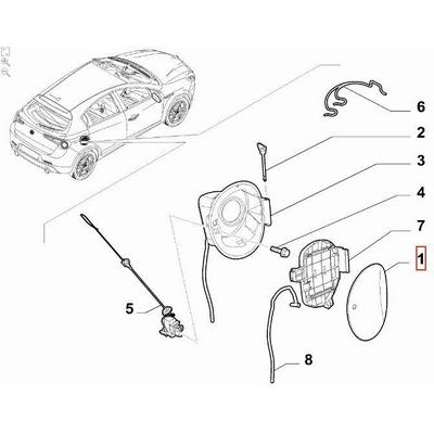 Yakit Depo Kapagi Alfa Romeo Giulietta 10>20 OPAR 50518948