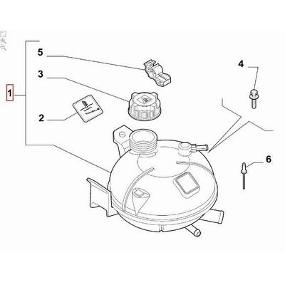 Yedek Su Deposu Alfa Romeo Giulietta 1.6 Mjet 10>20 OPAR 50544421