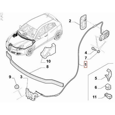 On Kaput Teli Alfa Romeo Giulietta 10>20 OPAR 50555553