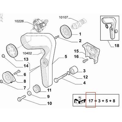 Eksantrik Triger Rulman Kiti Doblo Linea Lancia Delta 1 6 Multijet 07> OPAR 59360961