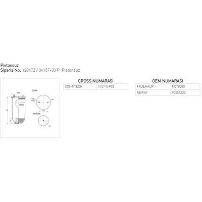 34157 03 P Pistonsuz Koruk Fruehauf  AIRTECH 120472