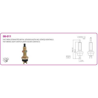 Fren Musuru Metal Govde Plastik Mil Gumus Kontak Fiat  AKSA 08-011