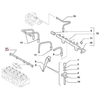 Enjektor Geri Donus Hortumu Vectra 02-09 Grande Punto 05>  Bravo 06-14  Sedici 06-11  ALPER 246041