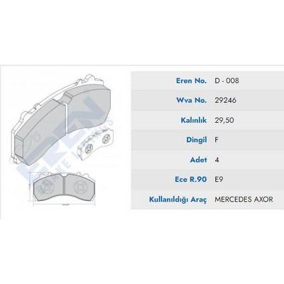 On Fren Balatasi Mercedes Actros Axor 1842 1848 1835  10--> EREN HP D.181 M201 YAYLI