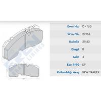 On Fren Balata Mercedes Atego Centikli  BRAKE POINT BP-D.165 M290