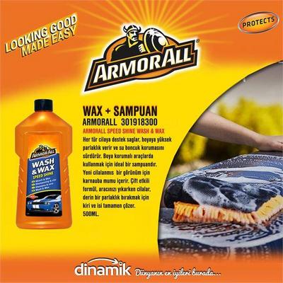 Armorall Wash & Wax, Boyaya Yüksek Parlaklik Veri̇r Ve Su İti̇ci̇ Koruma Sağlar. 500 Ml.  ARMORALL 301918300