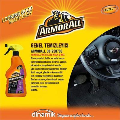 Armorall Multi-Purpose Cleaner, Oto Döşemeleri̇, Halilar Ve Hassas Yüzeylerdeki̇ Ki̇r, Yağ, Böcek Vb. İnatçi Lekeleri̇ Temi̇zler. 500Ml.  ARMORALL 301920700