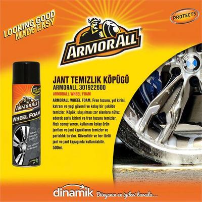 Armorall Wheel Foam, Köpük, Ulaşilmasi Zor Alanlara Nüfuz Ederek Fren Tozu, Yol Ki̇ri̇, Katran Ve Yaği Güvenli̇ Bi̇r Şeki̇lde Temi̇zler. 500Ml.  ARMORALL 301922600