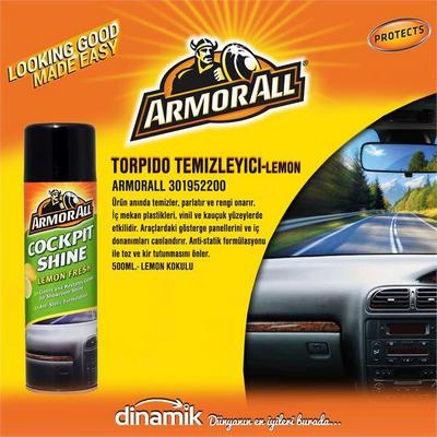 Armorall Cockpit Shine, İç Mekan Plasti̇kleri̇, Vi̇ni̇l Ve Kauçuk Yüzeyler Icin Canlandirici Sprey  Limon 500Ml.  ARMORALL 301951300