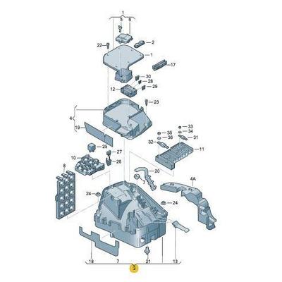 Sigorta Kabini Komple 3 Parca (7E0907300A - 296A - 296C) Transporter T6 10>  BARCHA 7E0907300A