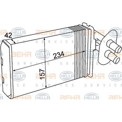 Kalorifer Radyatoru (Klimali) Transporter T4 96>03  BEHR 8FH351308-741