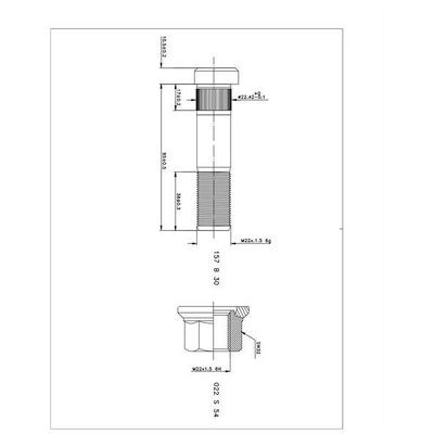 Bijon Ve Somunu Pullu Arka Frezeli Mercedes 2517 - 2521 - 2524 - 2622 - V6 - V8 BESEL 157B30-022S54