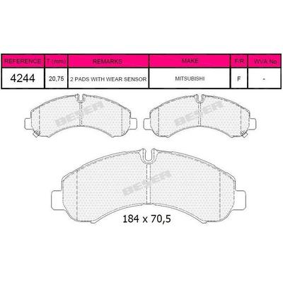 On Fren Disk Balata (5 Bijon)(4Lu) Mitsubishi Fuso Canter Euro5 Tfa35 Tfb35 12> BESER 4055