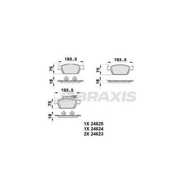 On Fren Balatasi Transporter T5 - T6 1.9 2.0Tdi 03> BRAXIS AB0099