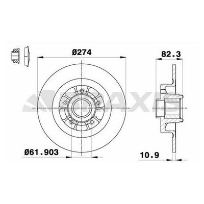 Rulmanli Arka Fren Disk Aynasi Laguna Ii 1.6 - 1.8 - 1.9 - 2.0 Scenic Ii 2.0Dci BRAXIS AD0232