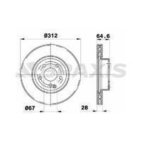 Fren Diski On C219 05>10 W211 02>08 S211 03>09 BRAXIS AE0857