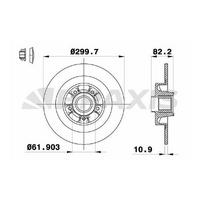 Arka Fren Disk Aynasi Duz Vel Satis (Bjo) 2.016V Turbo - 2.2Dci - 3.0Dci - 3.5 V6 06 - 02> BRAXIS AE0034