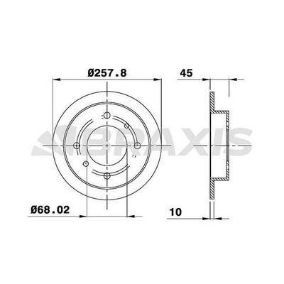 Arka Fren Disk Aynasi Duz Primera P10 P11 96>02 1.6 2.0 Almera Ii 1.5 00>06 258×4 BRAXIS AE0327