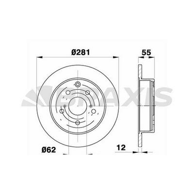 Arka Fren Disk Aynasi Duz Toyota Rav 4 Iii Vvt-I 06-13 (281×5) BRAXIS AE0248