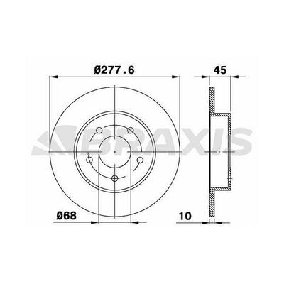 Arka Fren Disk Aynasi Duz Primera P12 03-10 (278×5) BRAXIS AE0547