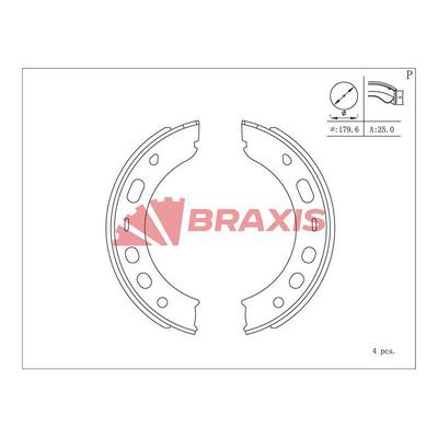 El Fren Balatasi Boxster 96> Cayman 06> 911 88> 924 78> 88 928 85> 95 944 85> 91 BRAXIS AC0205