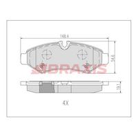 Fren Balatasi Arka Sprinter 907 910 211 214 311 314 316 319 414 416 419Cdi 18> BRAXIS AB0631