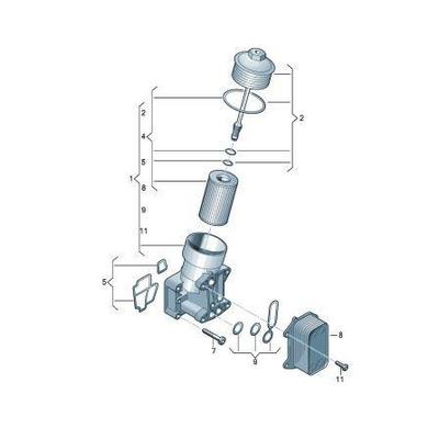 Yag Filtre Kutugu Sogutuculu Komple 1.2Tdi Polo 10> Ibiza 09>15 Fabia 11>15 Roomster 11>15 BROM VW5500
