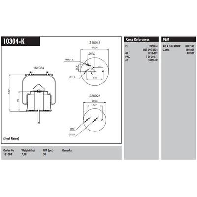 Komple Metal Pistonlu Scania CONNECT MD 16198-K