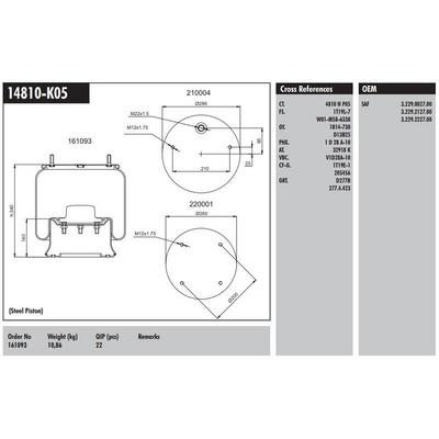 Di̇ngi̇l Körüğü Komple Metal Pi̇stonlu Scania Saf Dorse CONNECT MD 16420-K01