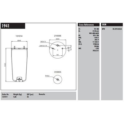 Dingil Korugu (Pistonsuz) - Meritor - Schmitz - Bpw Dorse 30 (248×258×520-M12-M22×1.5) CONNECT MD 1941