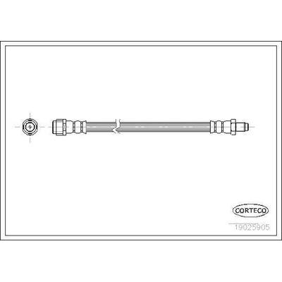 Fren Hortumu On W202 93>00 W203 00>07 Cl203 02>08 C209 02>09 W210 95>00 C207 09>16 R172 11> CORTECO 19025905