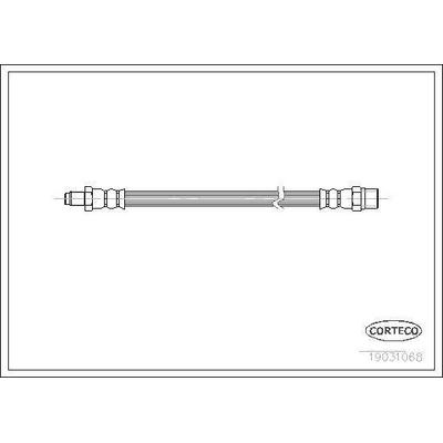 Arka Fren Hortumu 170Mm Vw: Transporter Iv 98-03 V 03-09 CORTECO 19031068