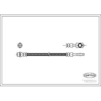 Arka Fren Hortumu A4 00>08 Exeo 08> CORTECO 19032310