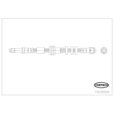 Arka Fren Hortumu A4 08>15 A5 10>17 Q5 09>17 CORTECO 19036609