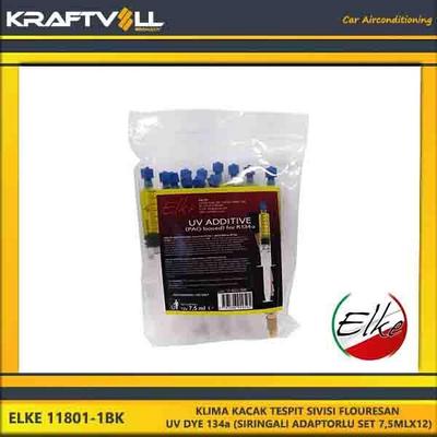 Klima Kacak Tespit Sivisi Flouresan Uv Dye 134A (Siringali Adaptorlu Set 7,5Mlx12)(İtalyan Elke) ELKE 11005