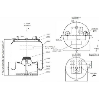 Dingil Korugu Komple Metal Pistonlu - Schmitz / Kassbohrer / Bpw / Dorse 36K FITTECH F10.4881.C