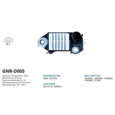 Alternator Konjektor Delco Tip 12V Daewoo / Ford Marine 70 Amp Alt. (L  Ig) GENON GNR-D005