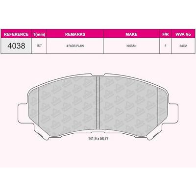 On Fren Balatasi Nissan Qashqai 2007 2012 X Trail 2008 2011 Renault Kaleos 2 0 Dci GRAP 94038